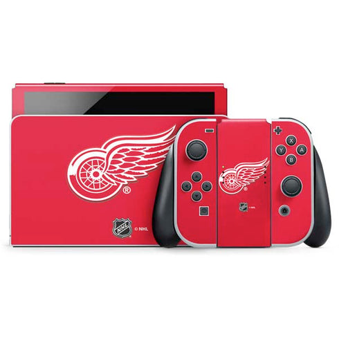 NHL Detroit Red Wings Solid Background Nintendo Switch OLED (2021) Skin