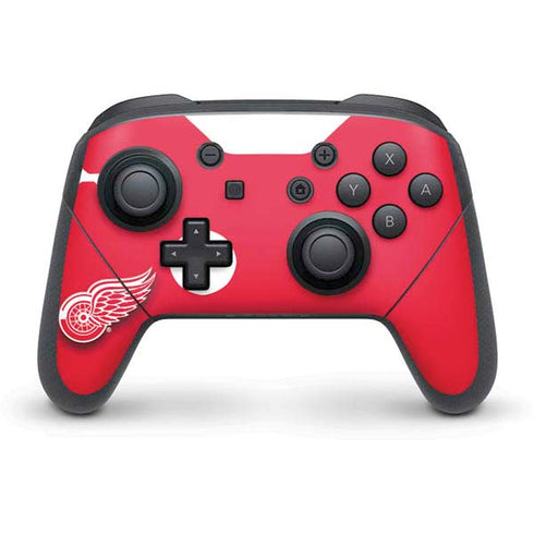 NHL Detroit Red Wings Solid Background Nintendo Switch Pro Controller Skin