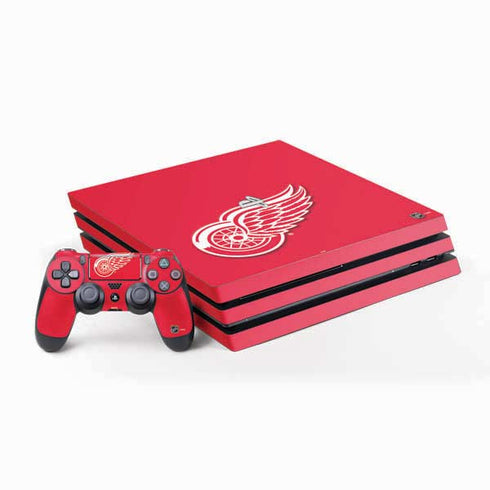NHL Detroit Red Wings Solid Background PS4 Pro Bundle Skin
