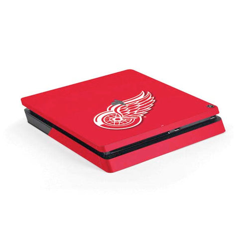 NHL Detroit Red Wings Solid Background PS4 Slim Skin