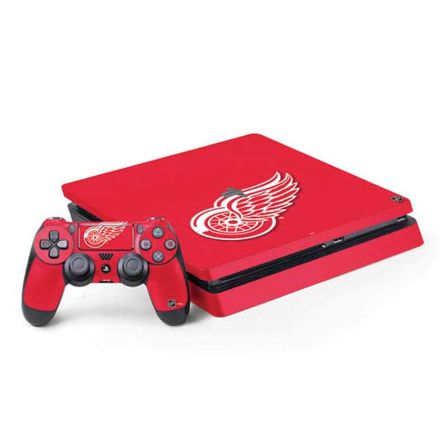 NHL Detroit Red Wings Solid Background PS4 Slim Bundle Skin