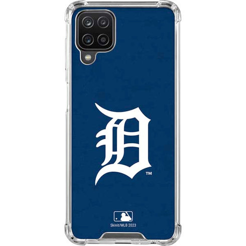 MLB Detroit Tigers - Solid Distressed Galaxy A12 Clear Case