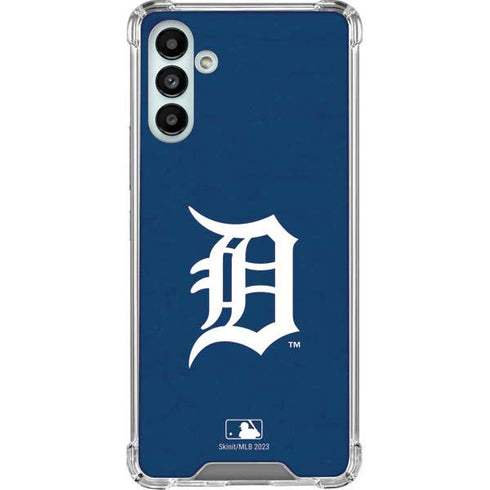 MLB Detroit Tigers - Solid Distressed Galaxy A13 5G Clear Case