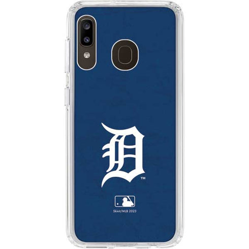 MLB Detroit Tigers - Solid Distressed Galaxy A20 Clear Case