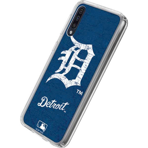 MLB Detroit Tigers - Solid Distressed Galaxy A50 Clear Case