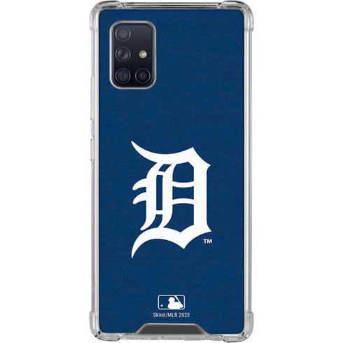 MLB Detroit Tigers - Solid Distressed Galaxy A71 5G Clear Case