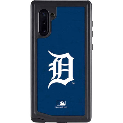 MLB Detroit Tigers - Solid Distressed Galaxy Note 10 Waterproof Case