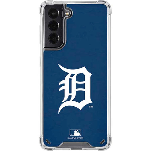 MLB Detroit Tigers - Solid Distressed Galaxy S21 5G Clear Case