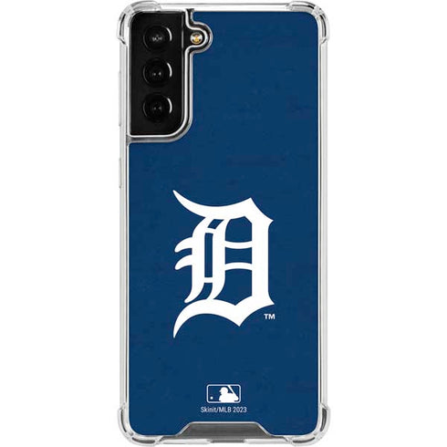 MLB Detroit Tigers - Solid Distressed Galaxy S21 FE Clear Case