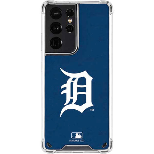 MLB Detroit Tigers - Solid Distressed Galaxy S21 Ultra 5G Clear Case