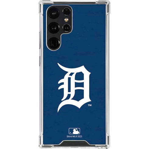 MLB Detroit Tigers - Solid Distressed Galaxy S22 Ultra Clear Case
