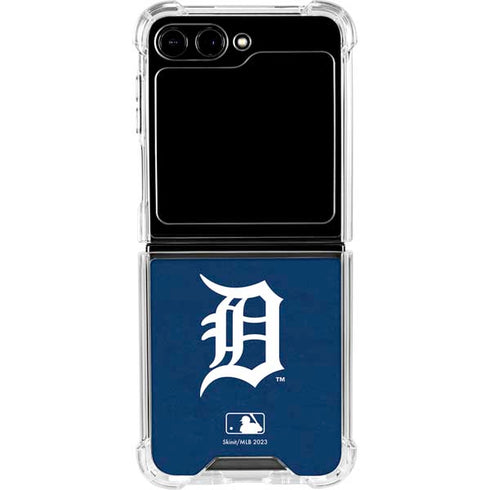 MLB Detroit Tigers - Solid Distressed Galaxy Z Flip5 5G Clear Case