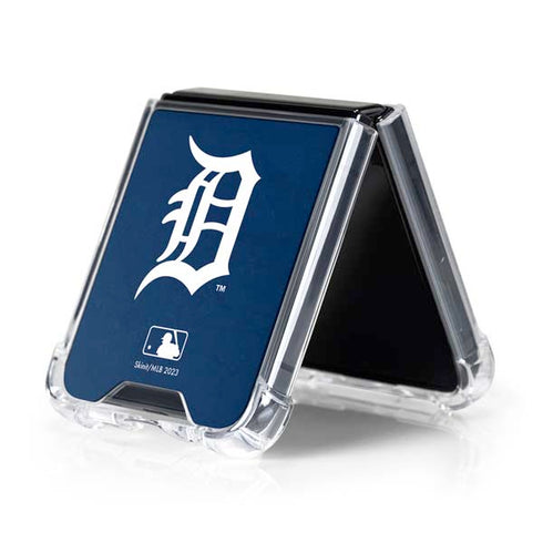 MLB Detroit Tigers - Solid Distressed Galaxy Z Flip5 5G Clear Case