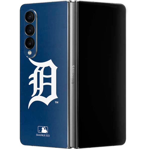 MLB Detroit Tigers - Solid Distressed Galaxy Z Fold4 5G Skin