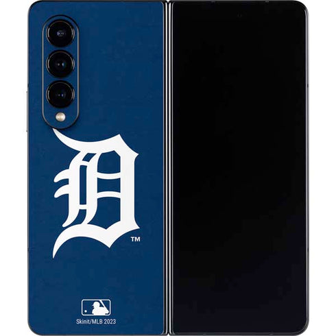 MLB Detroit Tigers - Solid Distressed Galaxy Z Fold4 5G Skin