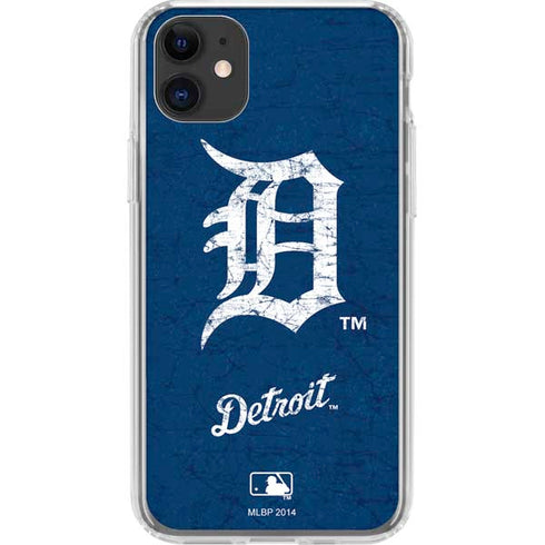 MLB Detroit Tigers - Solid Distressed iPhone 11 Clear Case