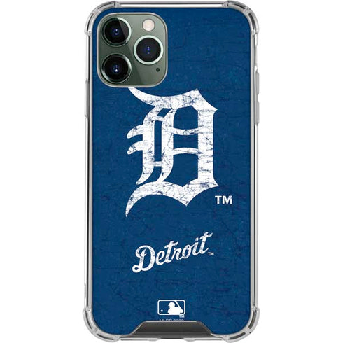 MLB Detroit Tigers - Solid Distressed iPhone 11 Pro Max Clear Case