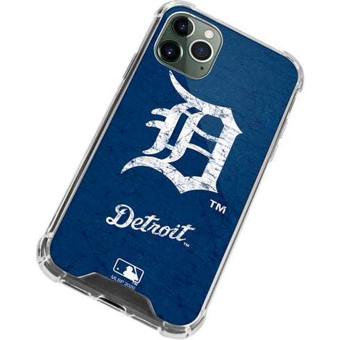 MLB Detroit Tigers - Solid Distressed iPhone 11 Pro Max Clear Case