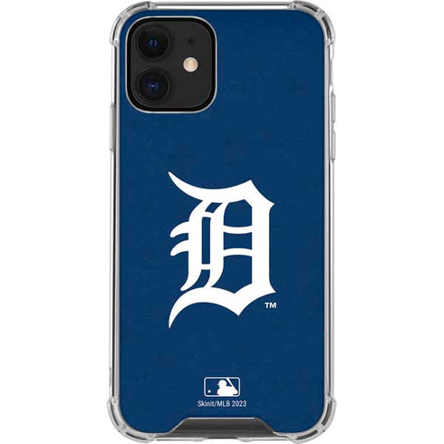 MLB Detroit Tigers - Solid Distressed iPhone 12 Mini Clear Case