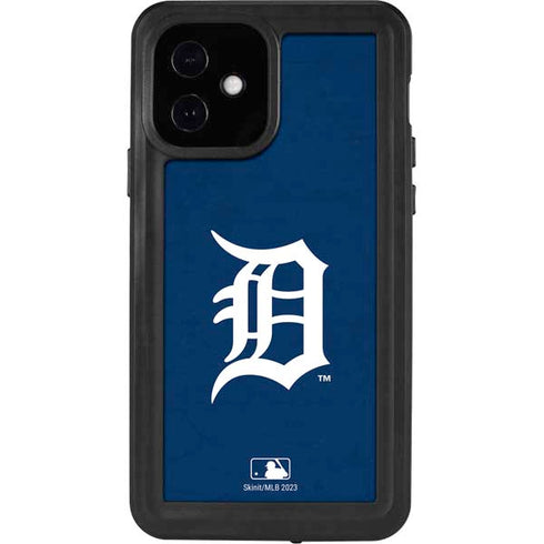 MLB Detroit Tigers - Solid Distressed iPhone 12 Waterproof Case
