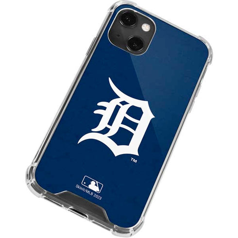 MLB Detroit Tigers - Solid Distressed iPhone 13 Mini Clear Case