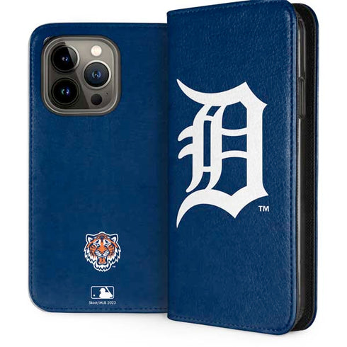 MLB Detroit Tigers - Solid Distressed iPhone 13 Pro Folio Case