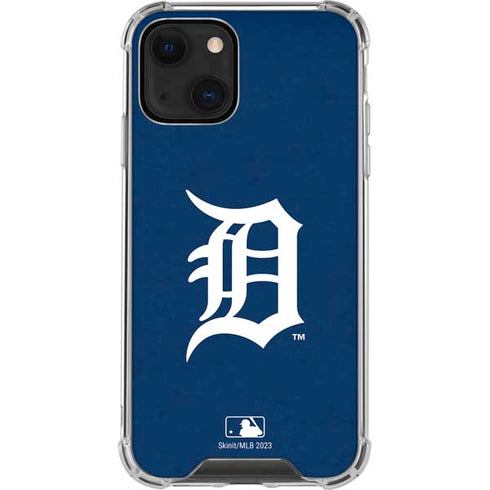 MLB Detroit Tigers - Solid Distressed iPhone 15 Plus Clear Case