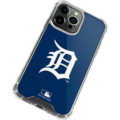 MLB Detroit Tigers - Solid Distressed iPhone 15 Pro Clear Case