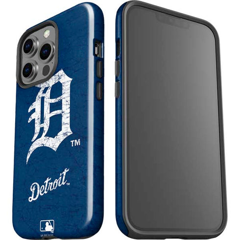 MLB Detroit Tigers - Solid Distressed iPhone 14 Pro Impact Case