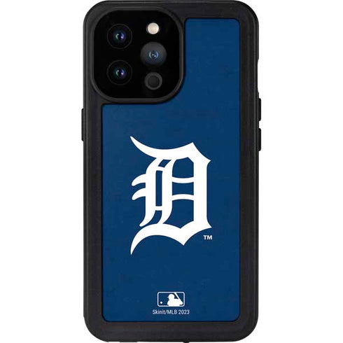 MLB Detroit Tigers - Solid Distressed iPhone 14 Pro Max Waterproof Case