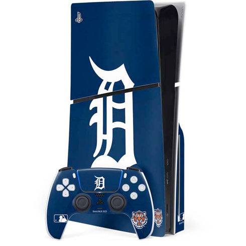 MLB Detroit Tigers - Solid Distressed PS5 Slim Disk Bundle Skin