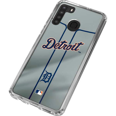 MLB Detroit Tigers Alternate/Away Jersey Galaxy A21 Clear Case