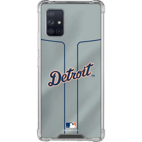 MLB Detroit Tigers Alternate/Away Jersey Galaxy A71 5G Clear Case
