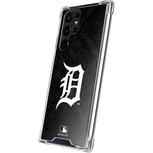 MLB Detroit Tigers Dark Wash Galaxy S22 Ultra Clear Case