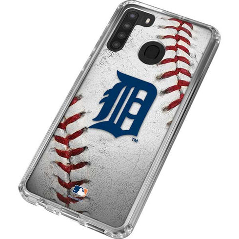 MLB Detroit Tigers Game Ball Galaxy A21 Clear Case