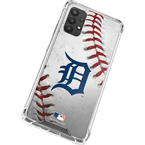 MLB Detroit Tigers Game Ball Galaxy A32 5G Clear Case
