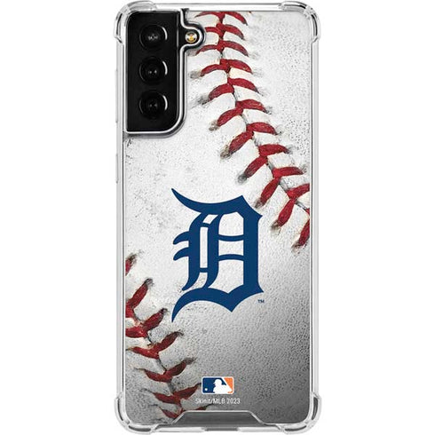 MLB Detroit Tigers Game Ball Galaxy S21 FE Clear Case