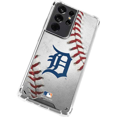 MLB Detroit Tigers Game Ball Galaxy S21 Ultra 5G Clear Case