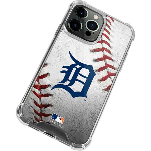 MLB Detroit Tigers Game Ball iPhone 14 Pro Clear Case