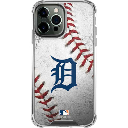 MLB Detroit Tigers Game Ball iPhone 14 Pro Max Clear Case