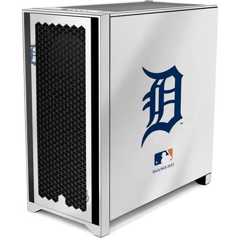 MLB Detroit Tigers Home Jersey Corsair 4000D Tempered Glass Mid-Tower ATX Case Skin