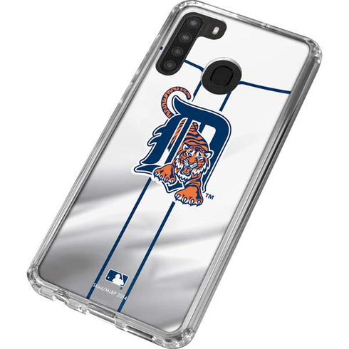 MLB Detroit Tigers Home Jersey Galaxy A21 Clear Case