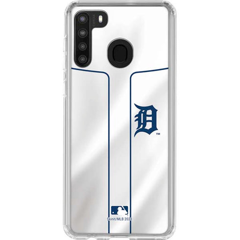 MLB Detroit Tigers Home Jersey Galaxy A21 Clear Case