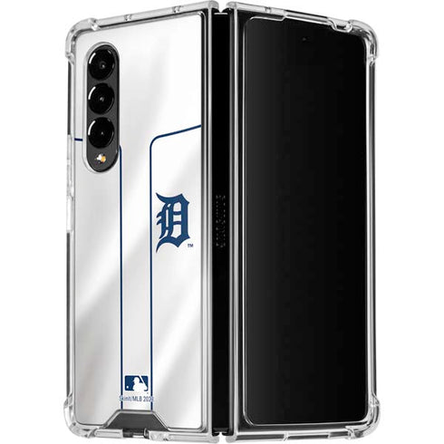 MLB Detroit Tigers Home Jersey Galaxy Z Fold4 5G Clear Case