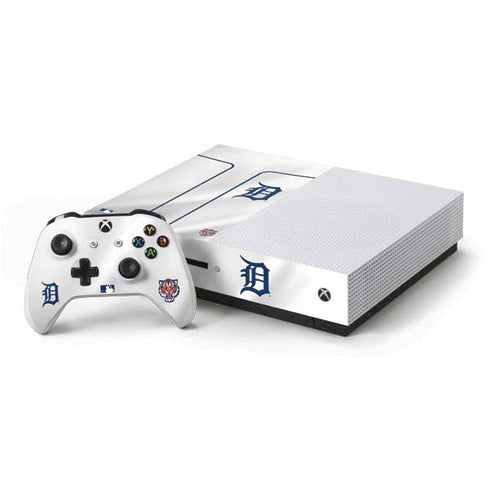 MLB Detroit Tigers Home Jersey Xbox One S Console and Controller Bundle Skin