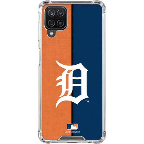 MLB Detroit Tigers Split Galaxy A12 Clear Case