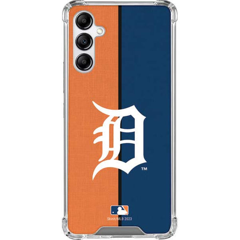 MLB Detroit Tigers Split Galaxy A14 5G Clear Case