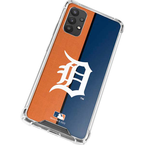 MLB Detroit Tigers Split Galaxy A32 5G Clear Case
