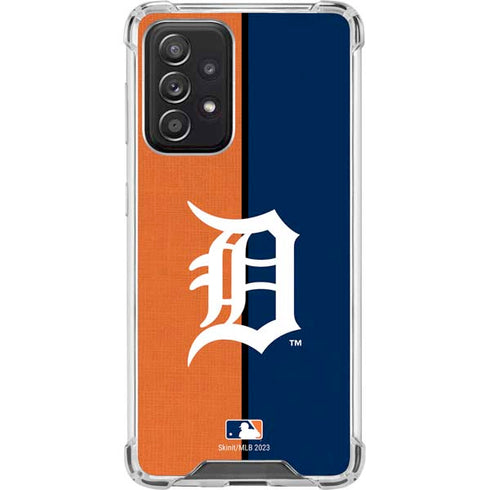 MLB Detroit Tigers Split Galaxy A52 5G Clear Case