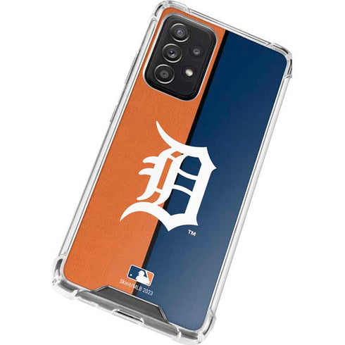 MLB Detroit Tigers Split Galaxy A52 5G Clear Case